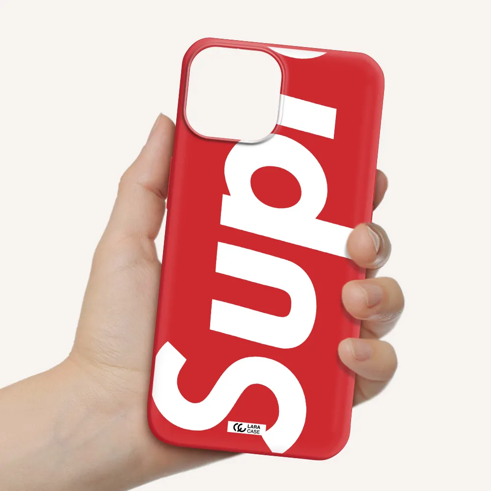 Big Supreme Apple iPhone 13 Silicone Imperial Red Case