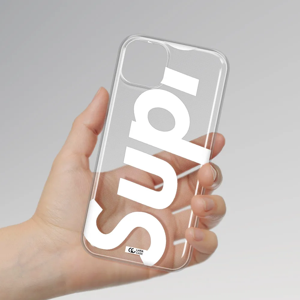Big Supreme Apple iPhone 14 Clear TPU Case