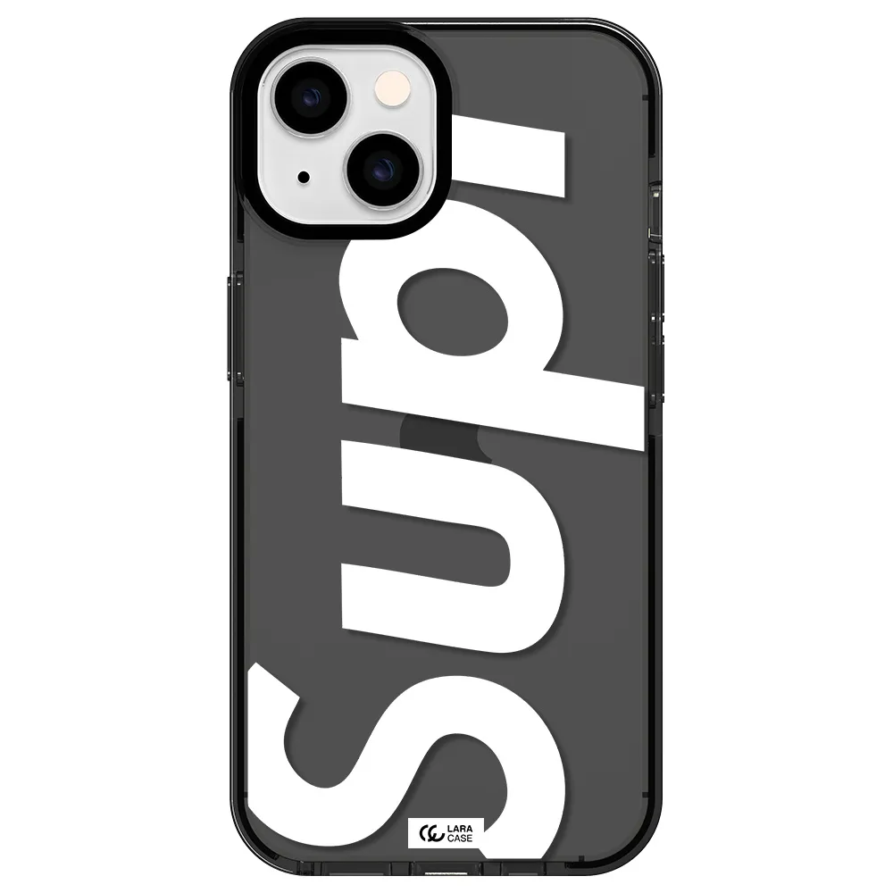 Big Supreme Apple iPhone 14 impact Smoke Black Case