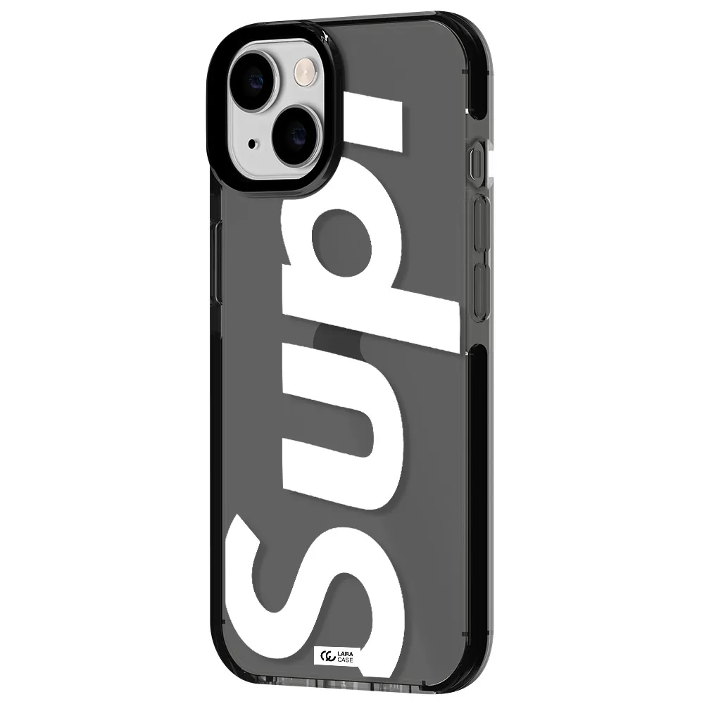 Big Supreme Apple iPhone 14 impact Smoke Black Case