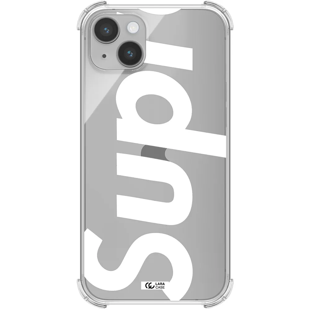 Big Supreme Apple iPhone 14 plus Clear PC Case