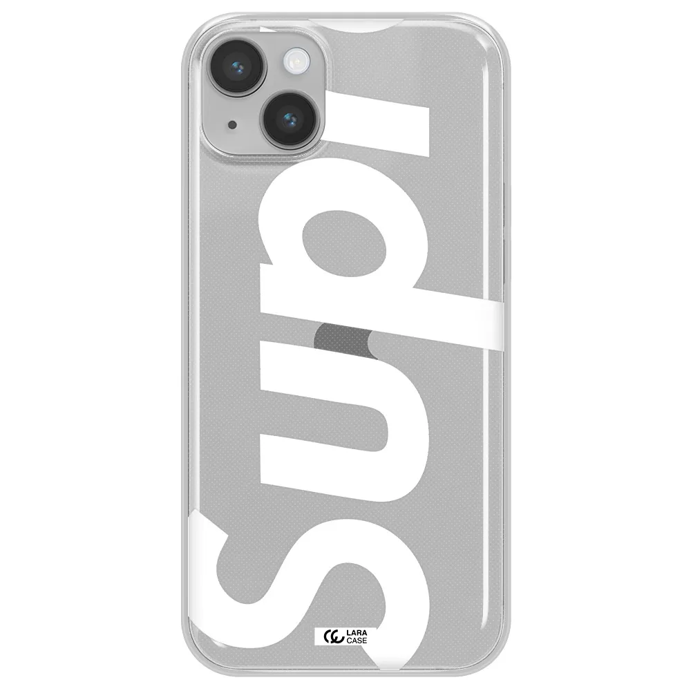 Big Supreme Apple iPhone 14 plus Clear TPU Case