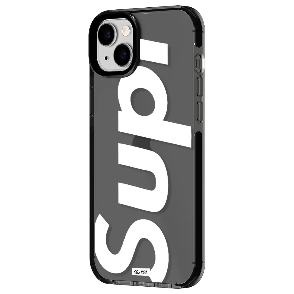 Big Supreme Apple iPhone 14 plus impact Smoke Black Case