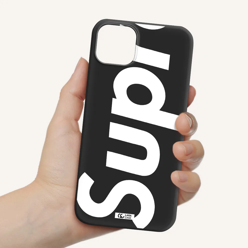 Big Supreme Apple iPhone 14 plus Silicone black Case