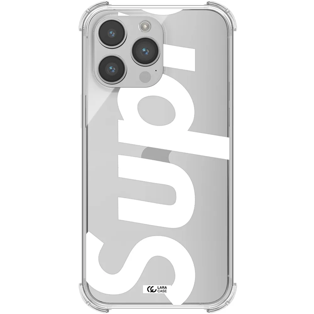 Big Supreme Apple iPhone 14 pro Clear PC Case
