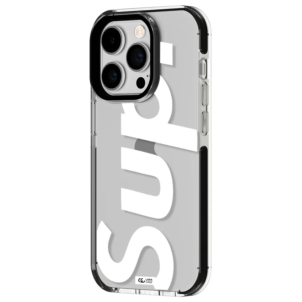 Big Supreme Apple iPhone 14 pro impact black border Case