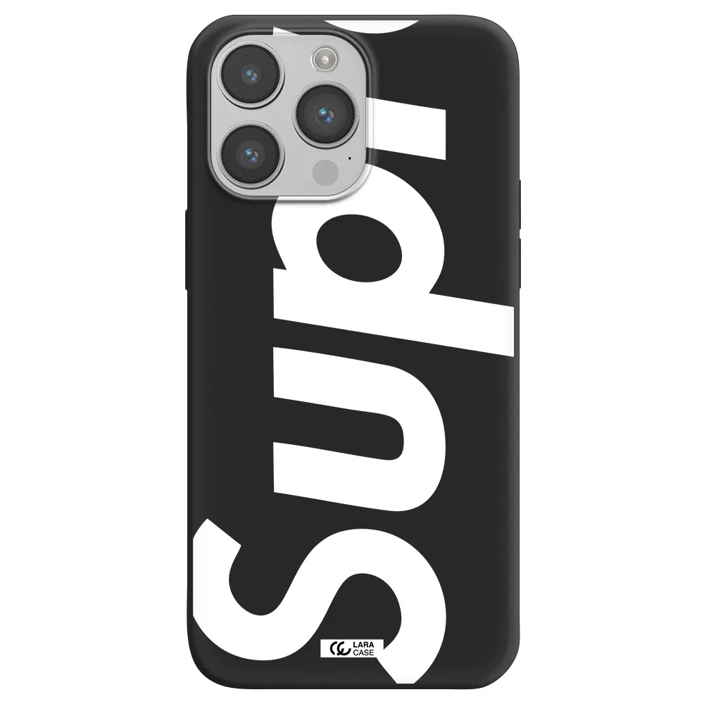 Big Supreme Apple iPhone 14 pro max Silicone black Case