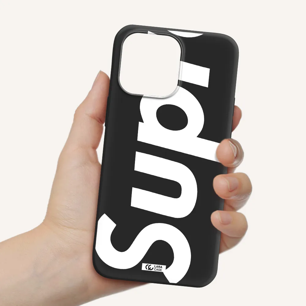 Big Supreme Apple iPhone 14 pro Silicone black Case