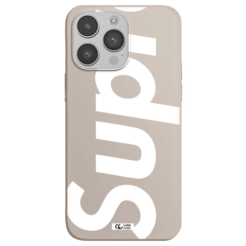 Big Supreme Apple iPhone 14 pro Silicone Stone Case