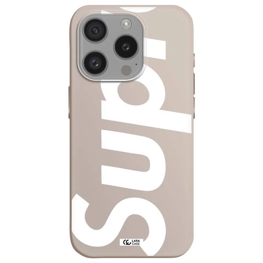 Big Supreme Apple Iphone 15 Pro Silicone Stone Case