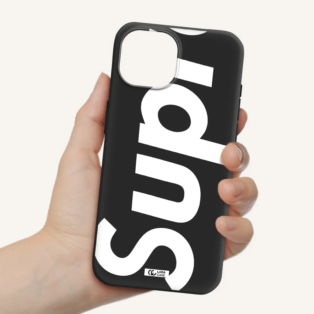Big Supreme Apple iPhone 15 Silicone black Case