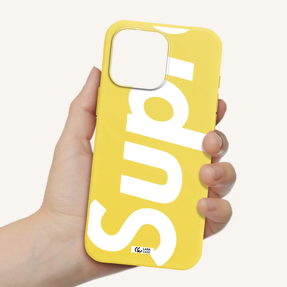 Big Supreme Apple Iphone 16 Pro Max Silicone Canary Yellow Case