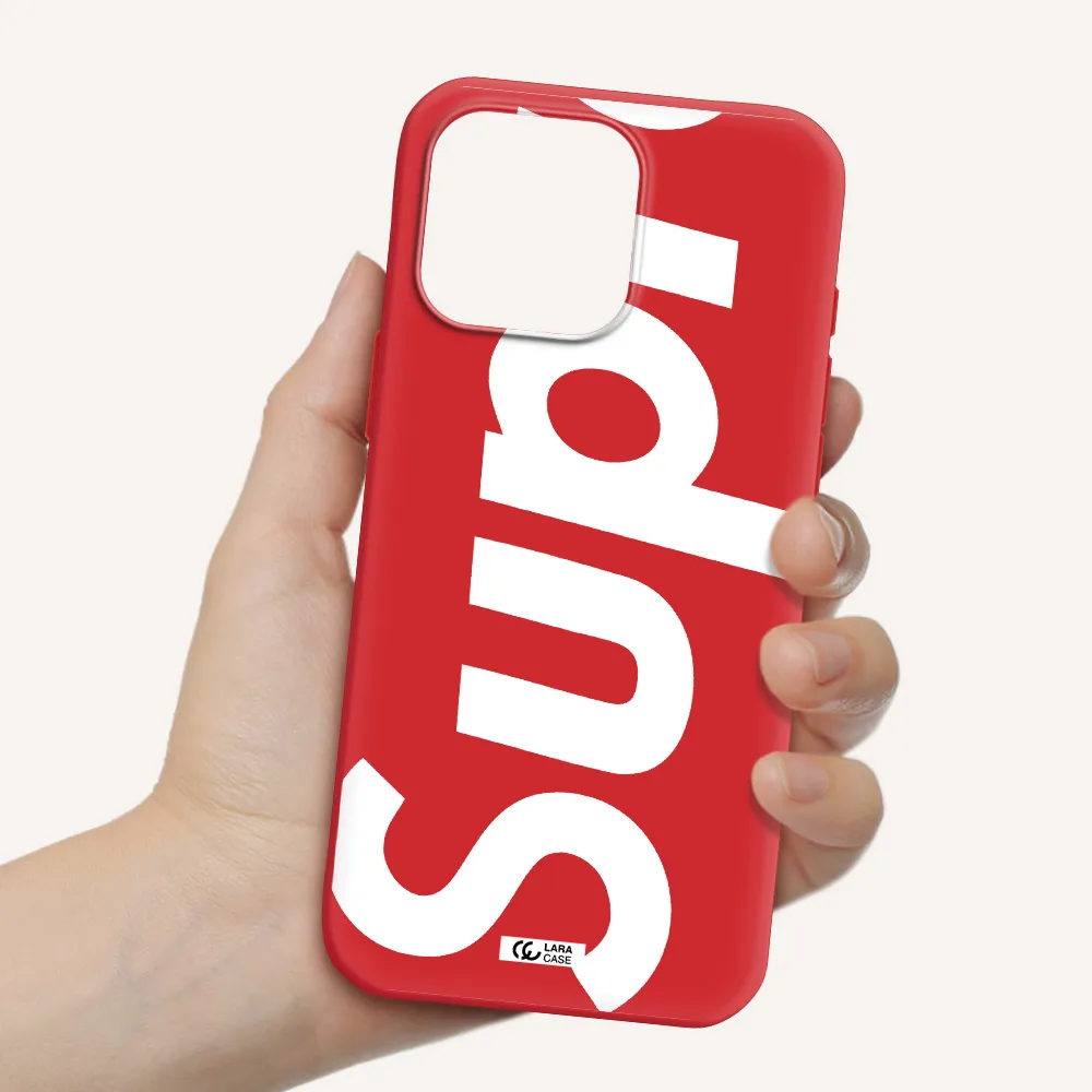 Big Supreme Apple Iphone 16 Pro Max Silicone Imperial Red Case