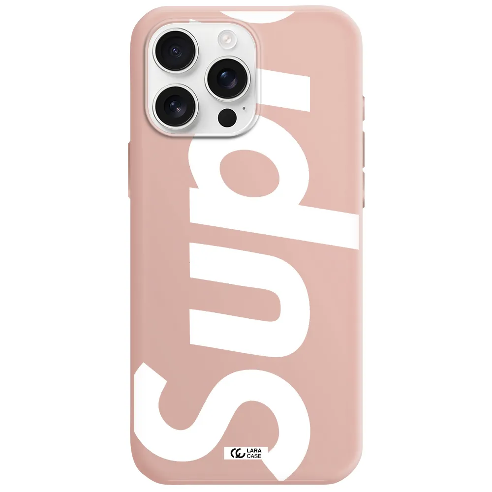 Big Supreme Apple Iphone 16 Pro Max Silicone Pastel Pink Case