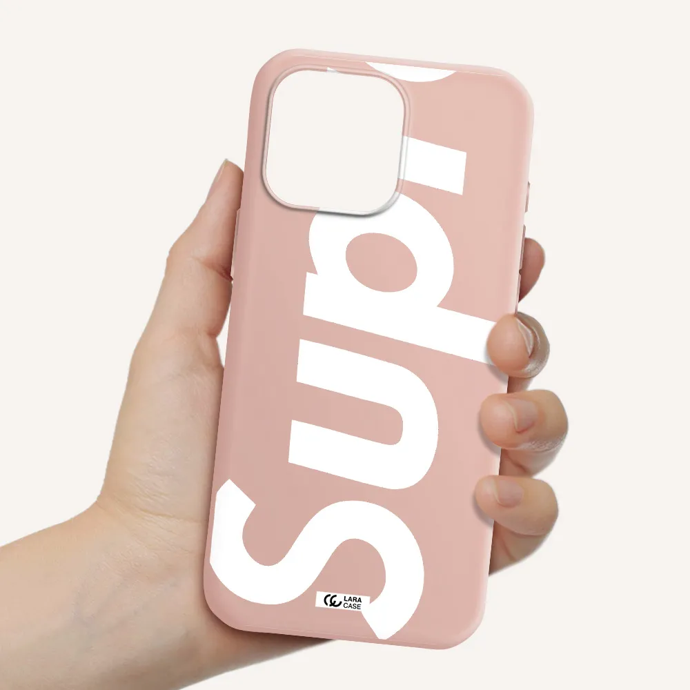 Big Supreme Apple Iphone 16 Pro Max Silicone Pastel Pink Case