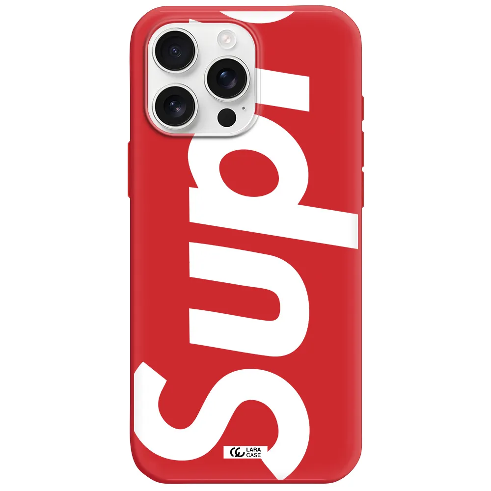 Big Supreme Apple Iphone 16 Pro Max Silicone Stone Case