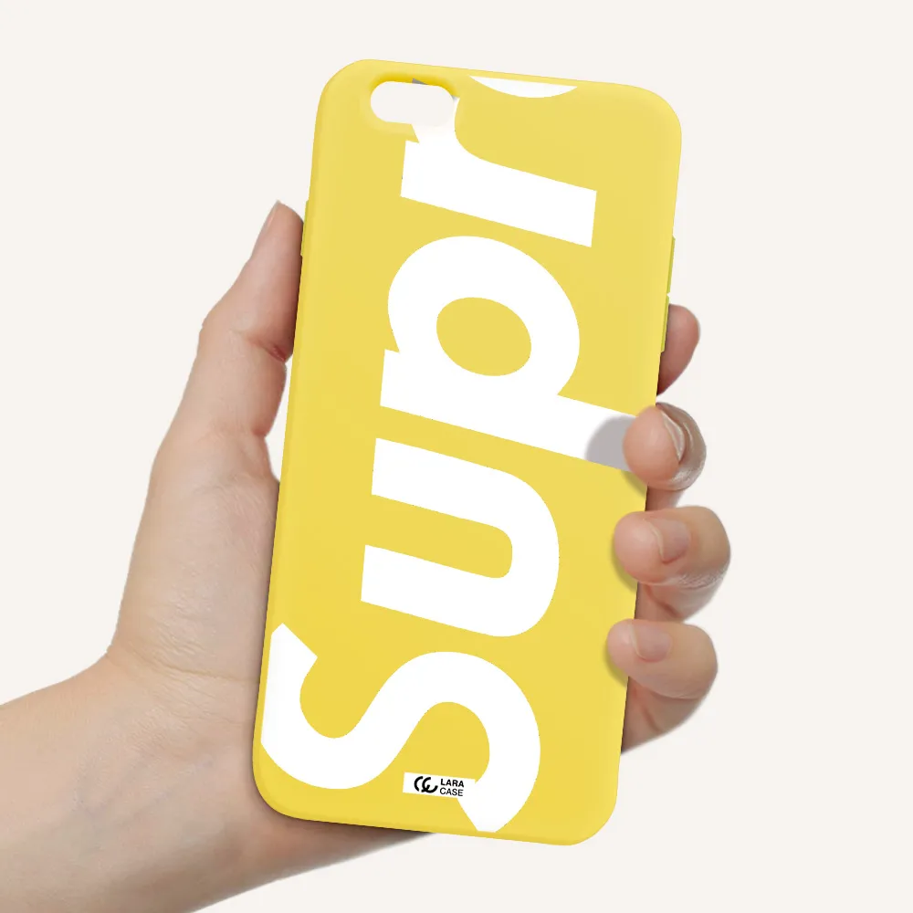 Big Supreme Apple iPhone 6 plus Silicone canary yellow Case