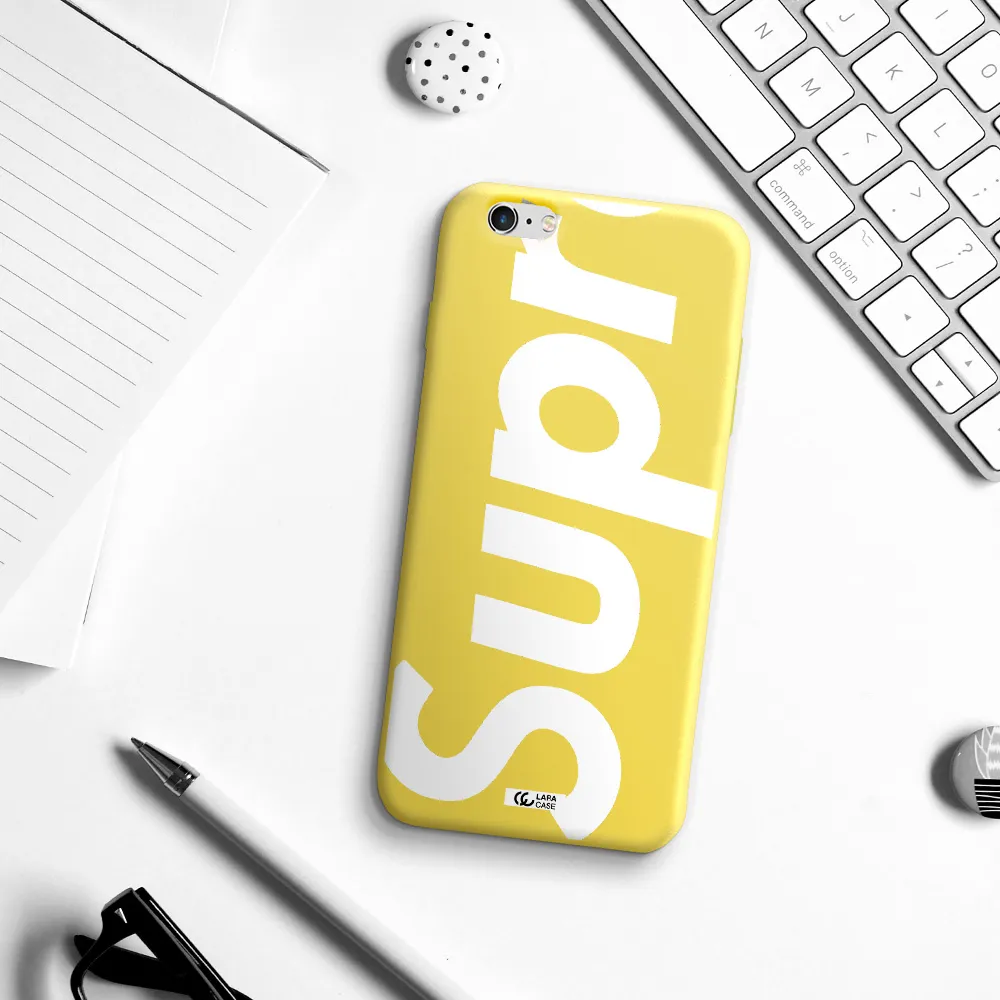 Big Supreme Apple iPhone 6 plus Silicone canary yellow Case