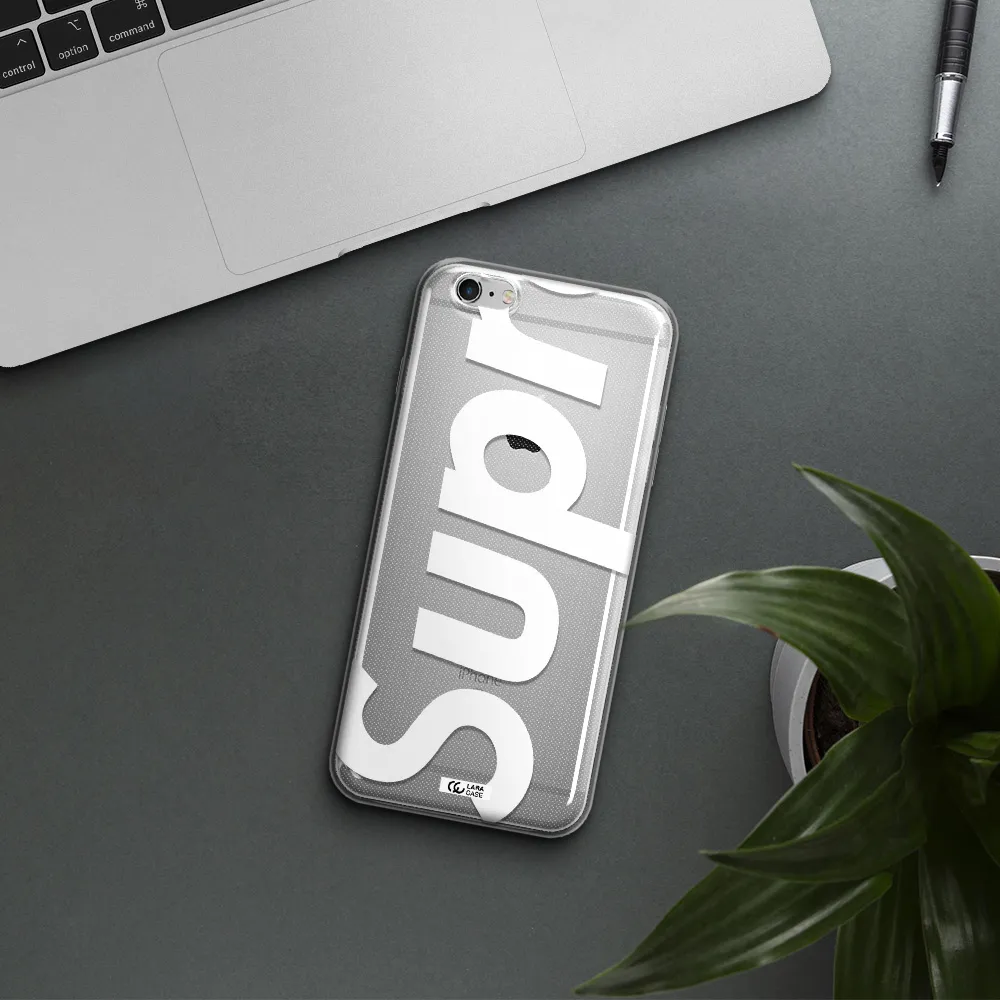 Big Supreme Apple iPhone 6 s plus Clear TPU Case