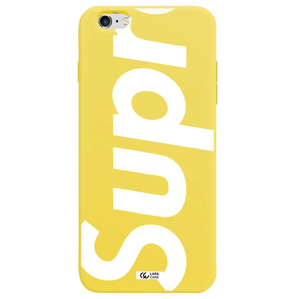 Big Supreme Apple iPhone 6 s plus Silicone canary yellow Case