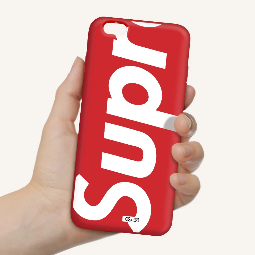 Big Supreme Apple iPhone 6 s plus Silicone Imperial Red Case