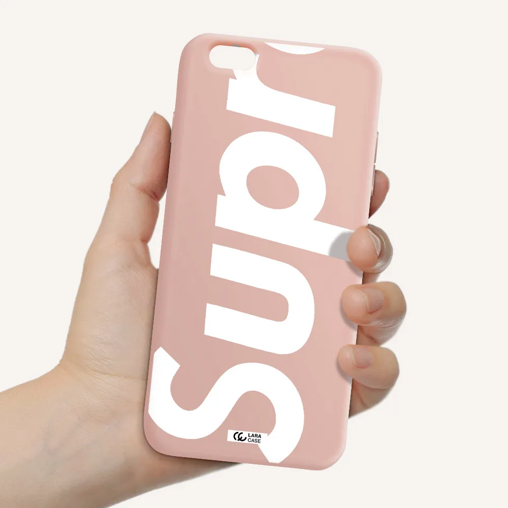 Big Supreme Apple iPhone 6 s plus Silicone pastel pink Case
