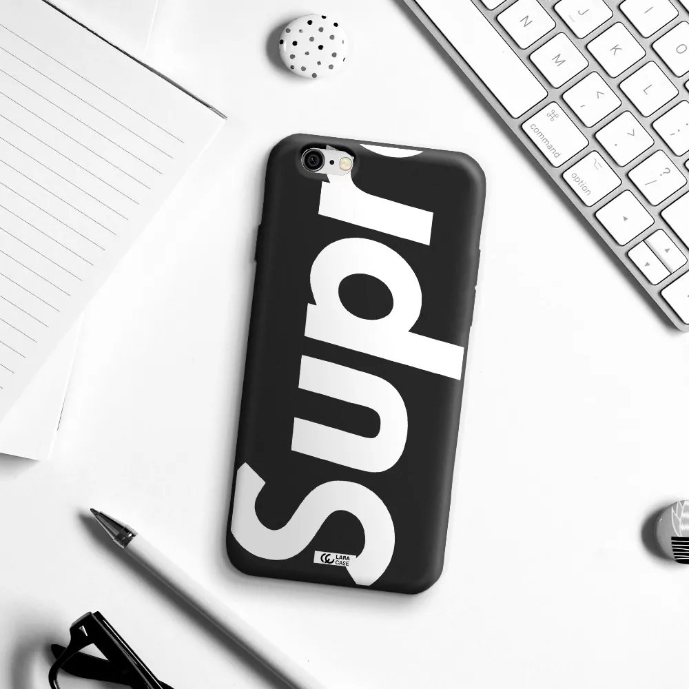 Big Supreme Apple iPhone 6 Silicone black Case