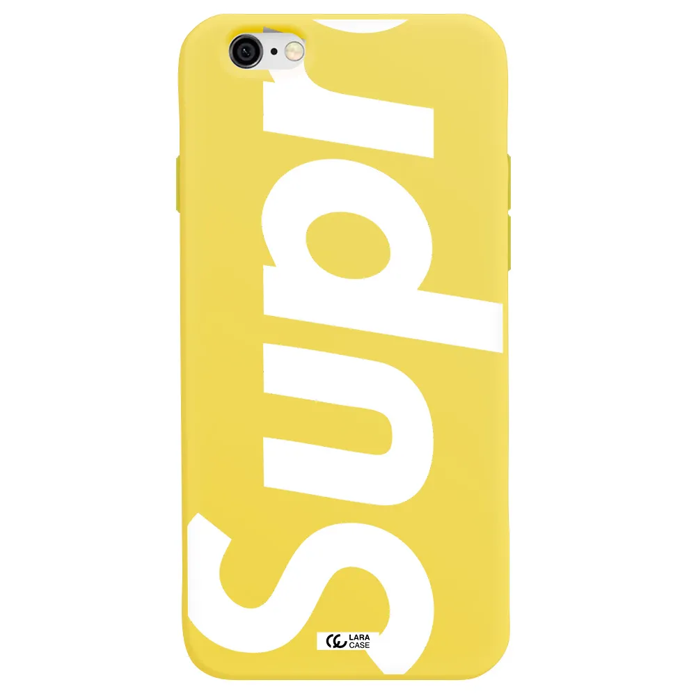 Big Supreme Apple iPhone 6 Silicone canary yellow Case