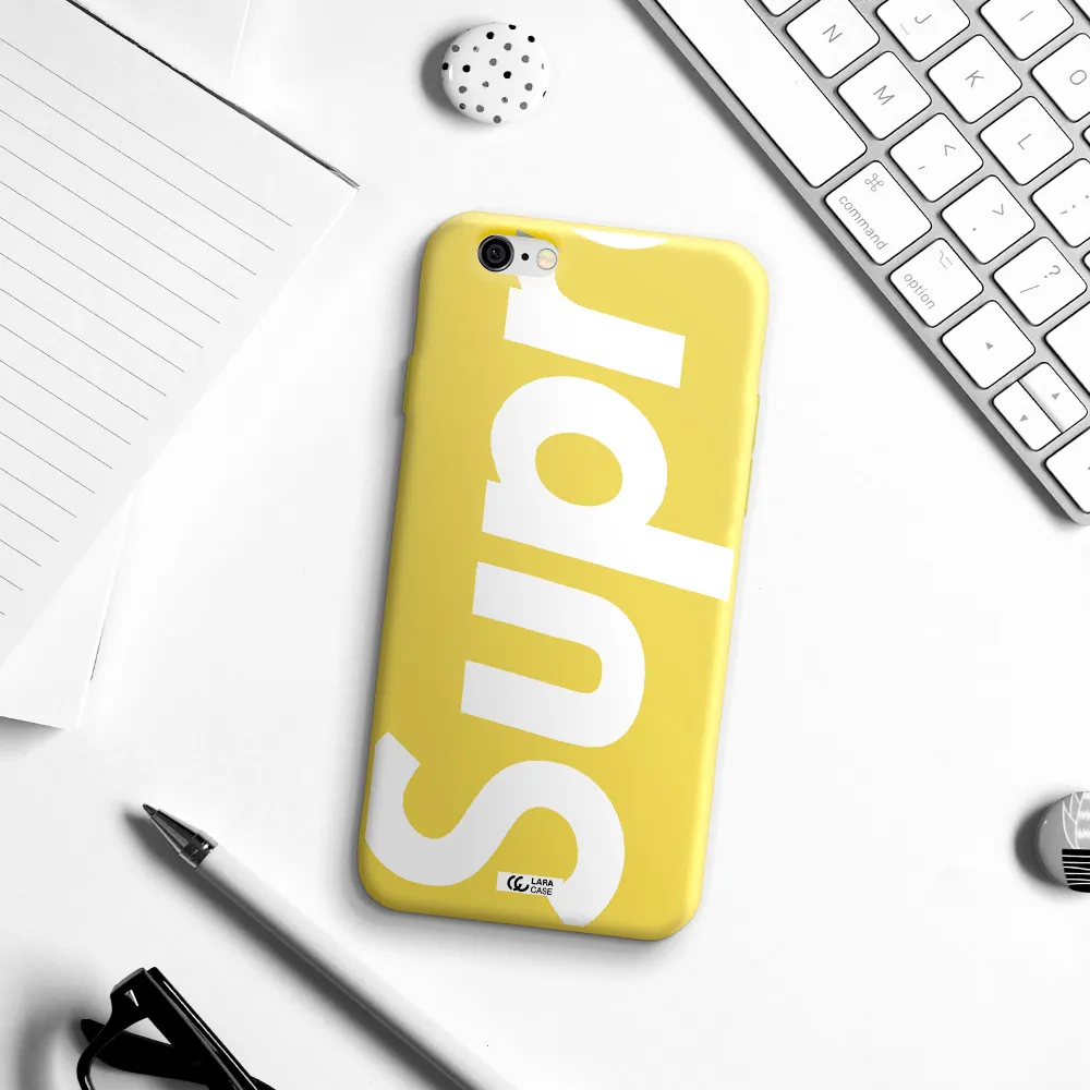 Big Supreme Apple iPhone 6 Silicone canary yellow Case