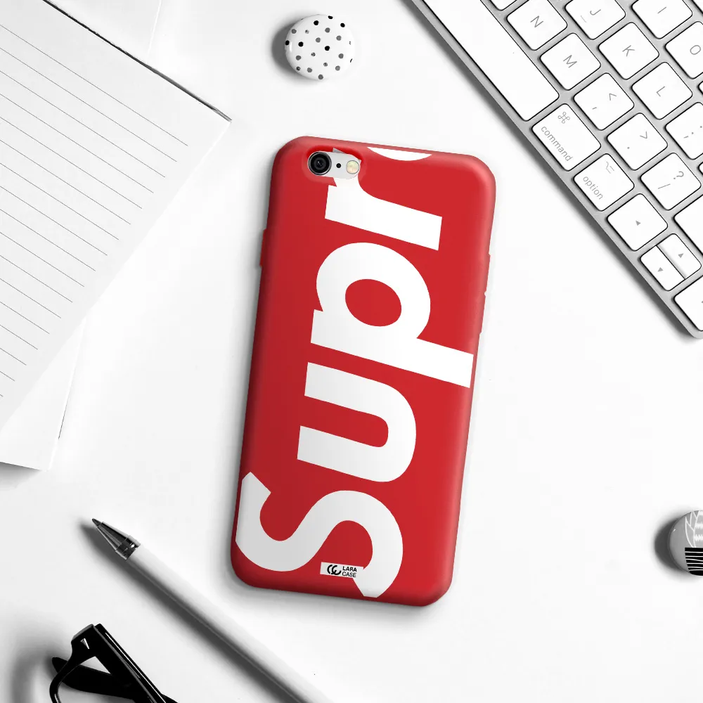 Big Supreme Apple iPhone 6 Silicone Imperial Red Case