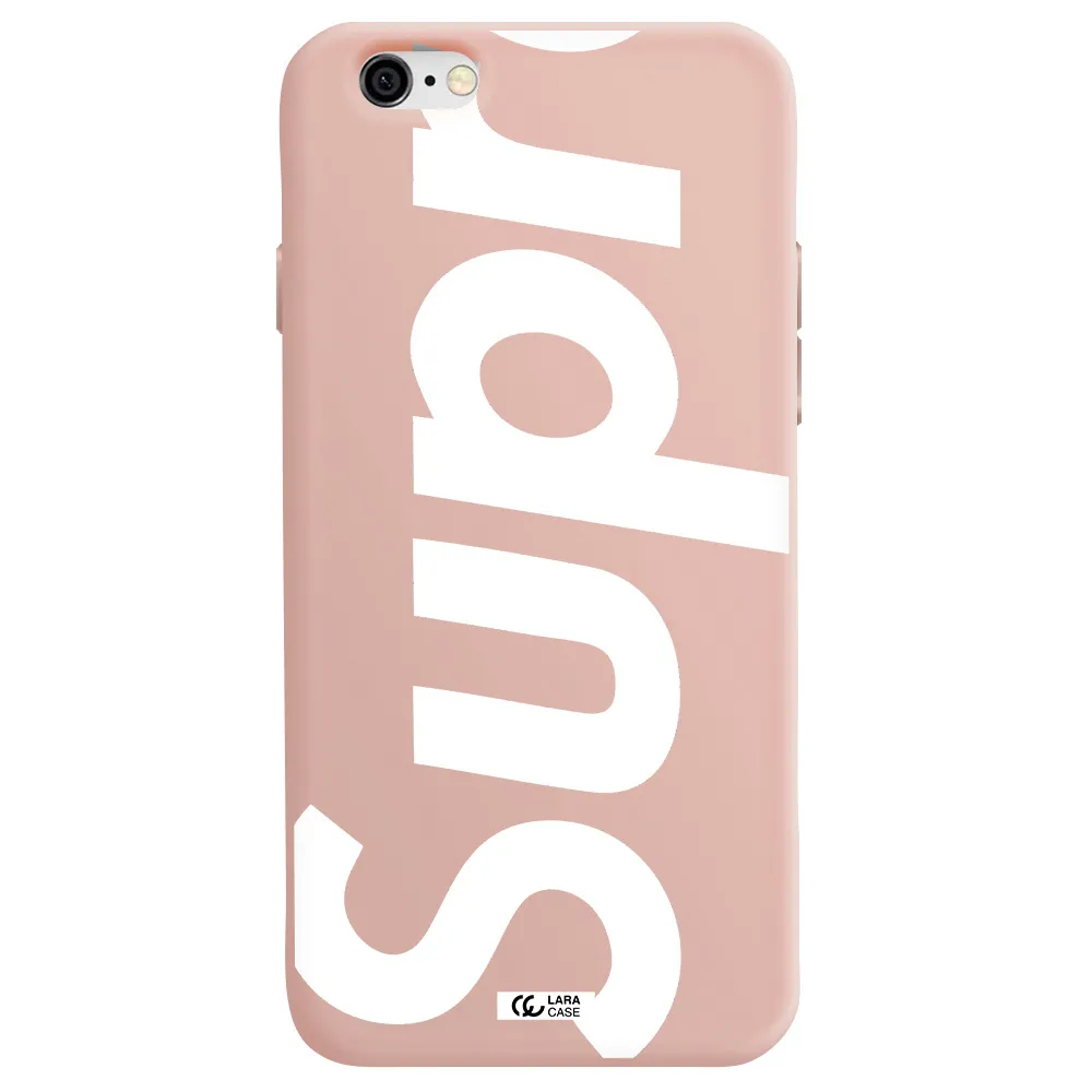 Big Supreme Apple iPhone 6 Silicone pastel pink Case