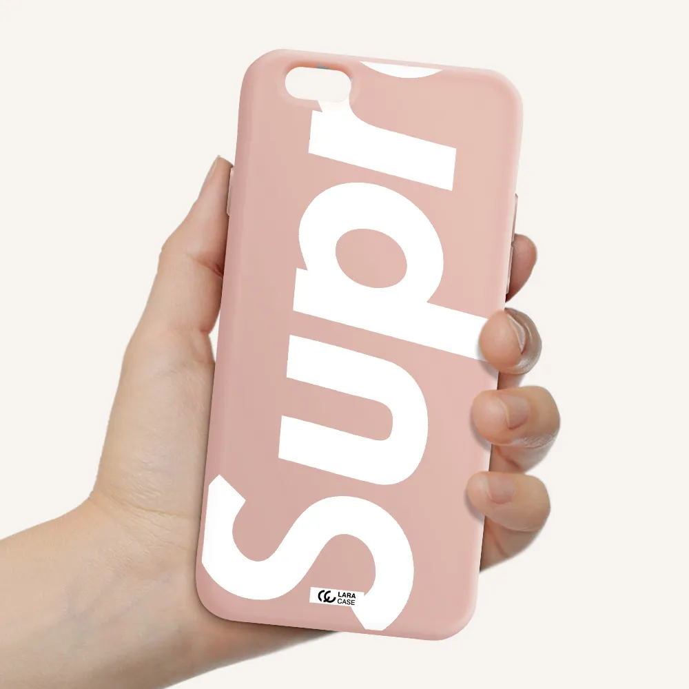 Big Supreme Apple iPhone 6 Silicone pastel pink Case