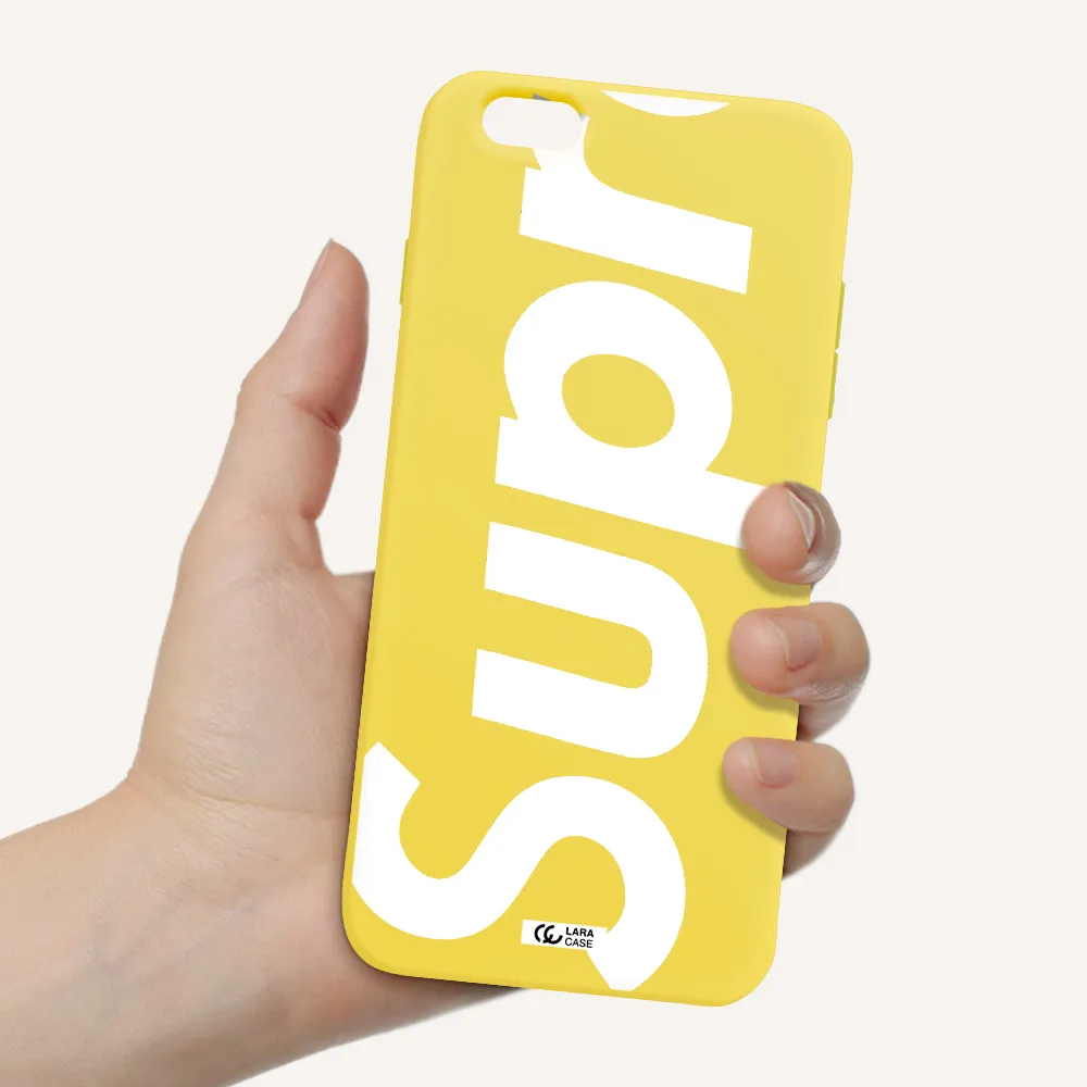 Big Supreme Apple iPhone 6S Silicone canary yellow Case