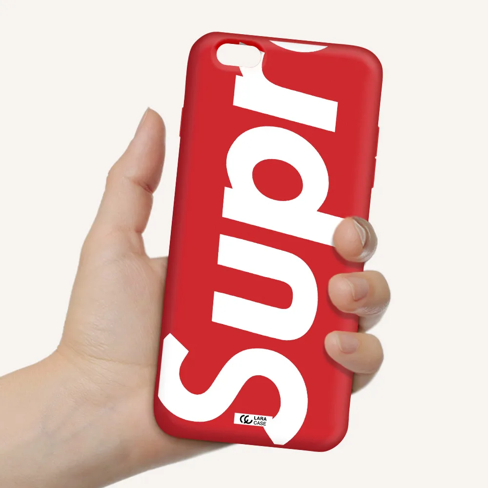 Big Supreme Apple iPhone 6S Silicone Imperial Red Case