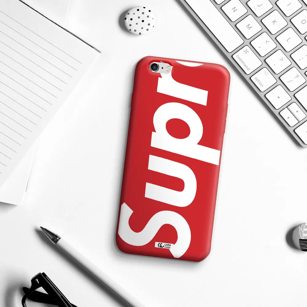 Big Supreme Apple iPhone 6S Silicone Imperial Red Case