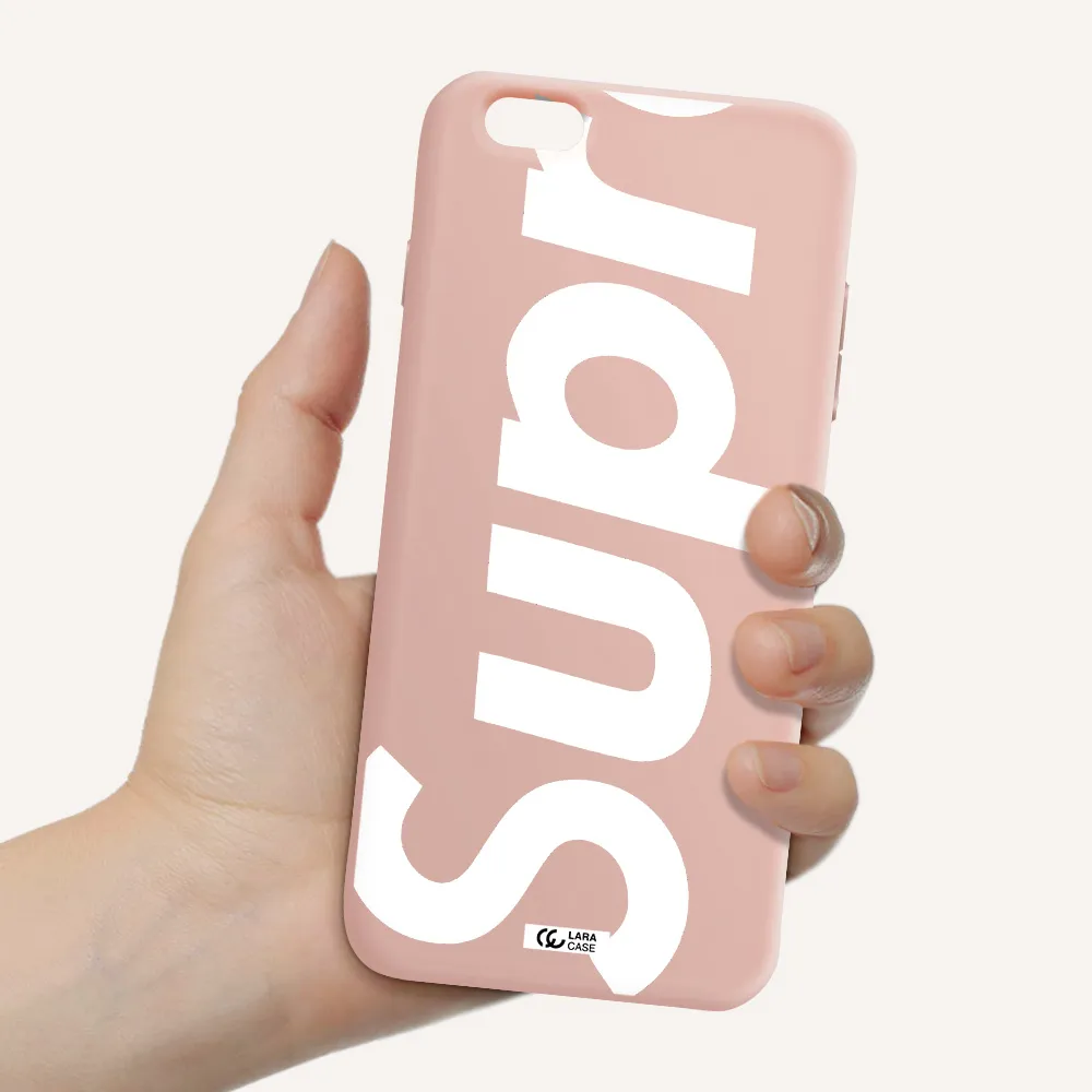 Big Supreme Apple iPhone 6S Silicone pastel pink Case