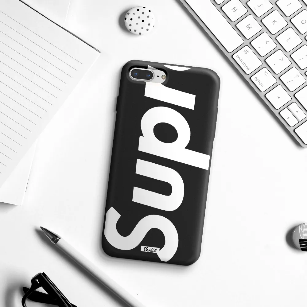 Big Supreme Apple iPhone 7 plus Silicone black Case