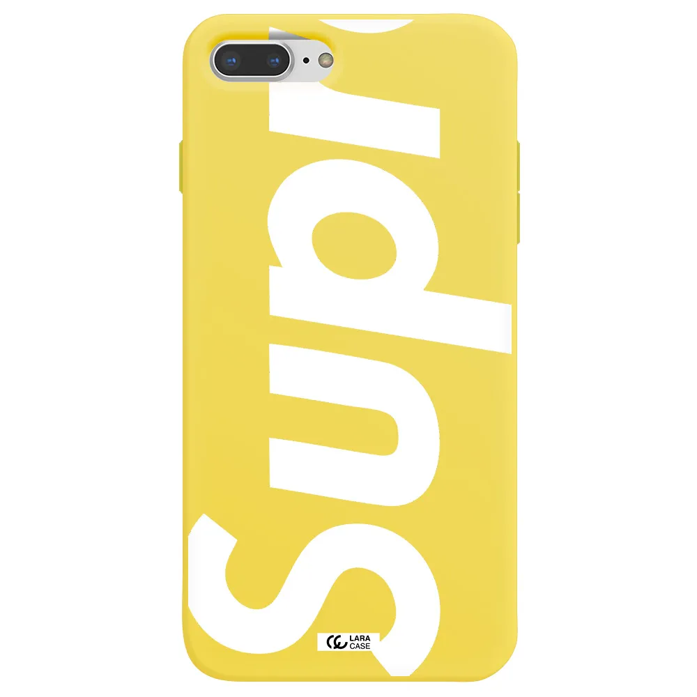 Big Supreme Apple iPhone 7 plus Silicone canary yellow Case