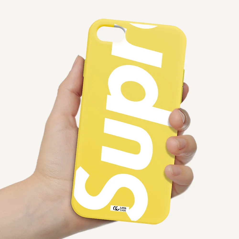 Big Supreme Apple iPhone 7 Silicone canary yellow Case