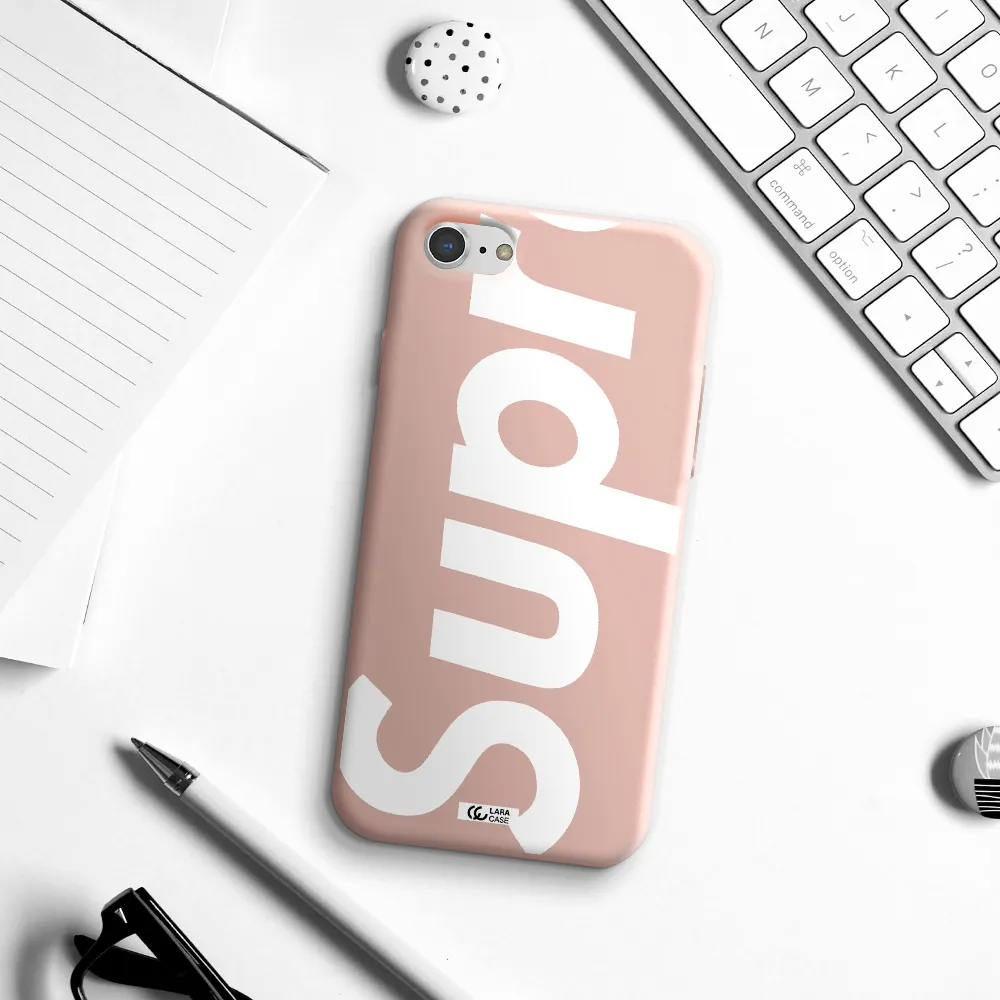 Big Supreme Apple iPhone 7 Silicone pastel pink Case