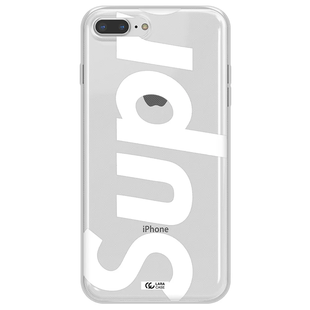 Big Supreme Apple iPhone 8 plus Clear TPU Case