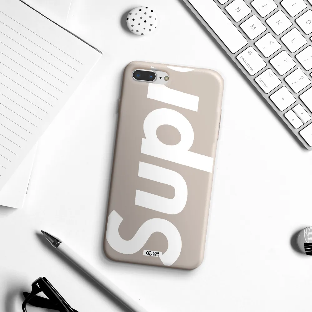 Big Supreme Apple iPhone 8 plus Silicone Stone Case