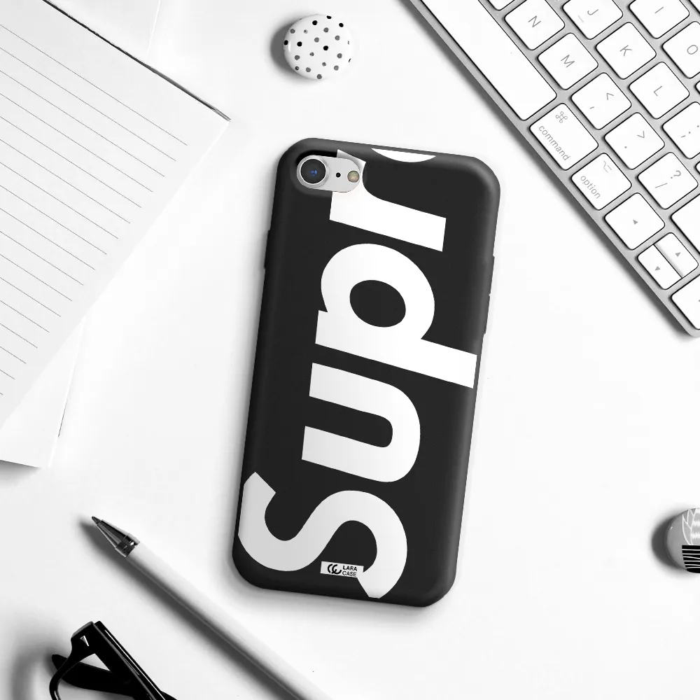 Big Supreme Apple iPhone 8 Silicone black Case