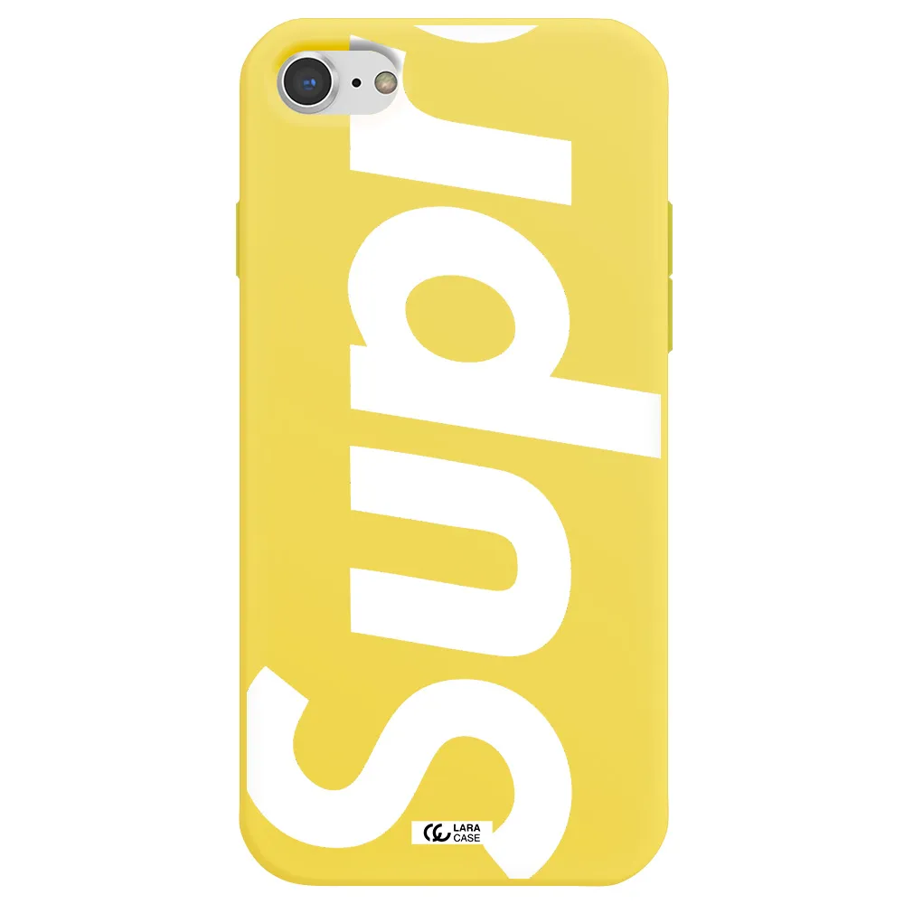 Big Supreme Apple iPhone 8 Silicone canary yellow Case