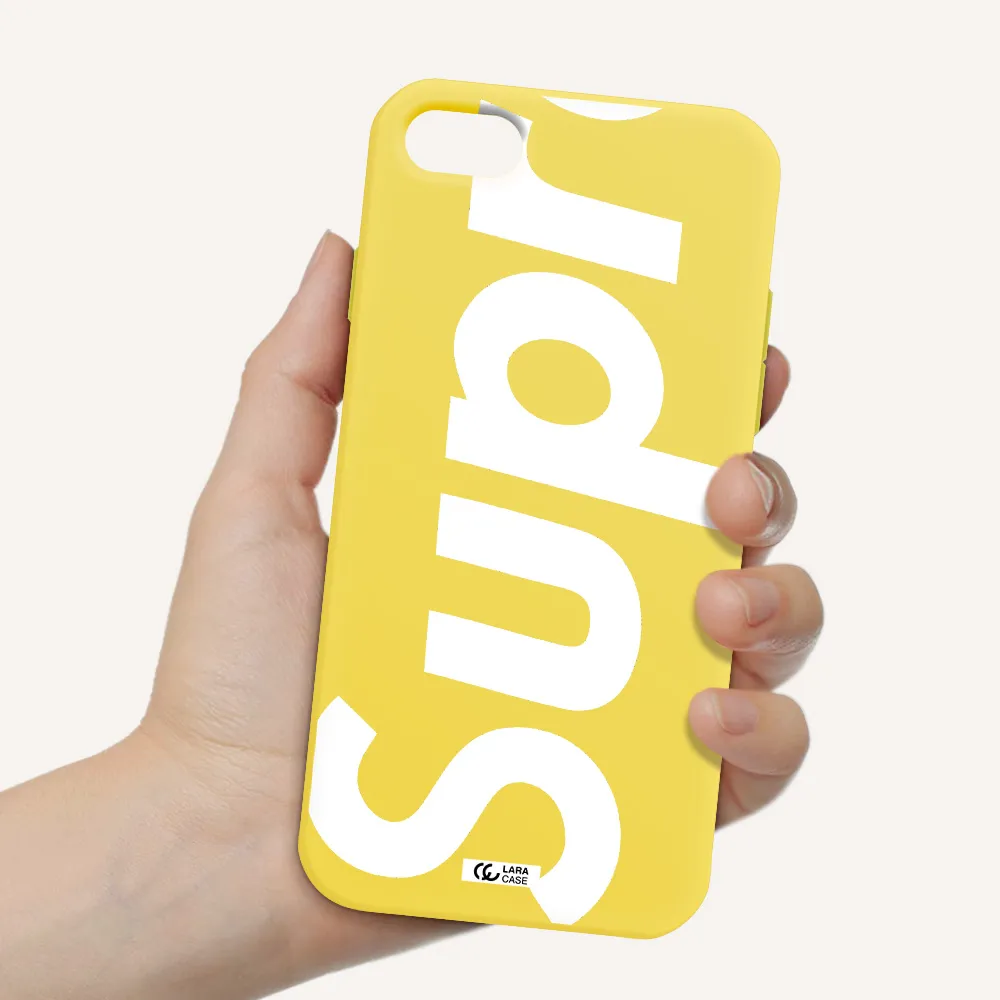 Big Supreme Apple iPhone 8 Silicone canary yellow Case