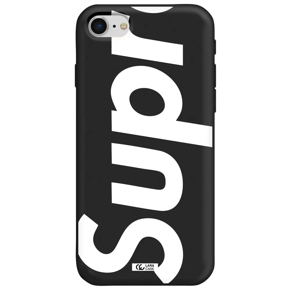 Big Supreme Apple iPhone se 2020 Silicone black Case