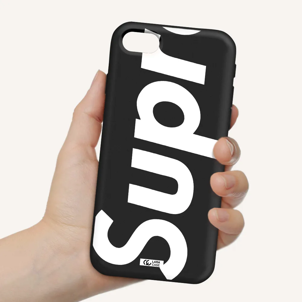 Big Supreme Apple iPhone se 2020 Silicone black Case