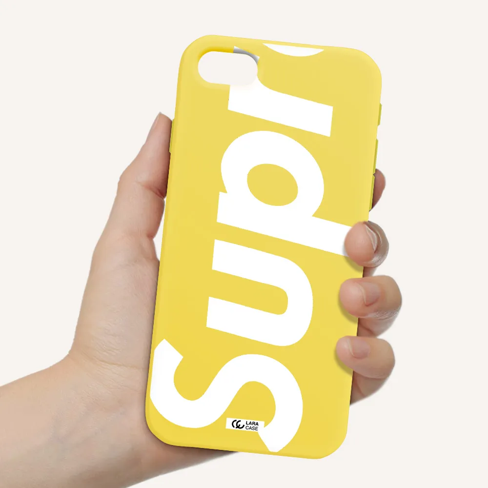 Big Supreme Apple iPhone se 2020 Silicone canary yellow Case