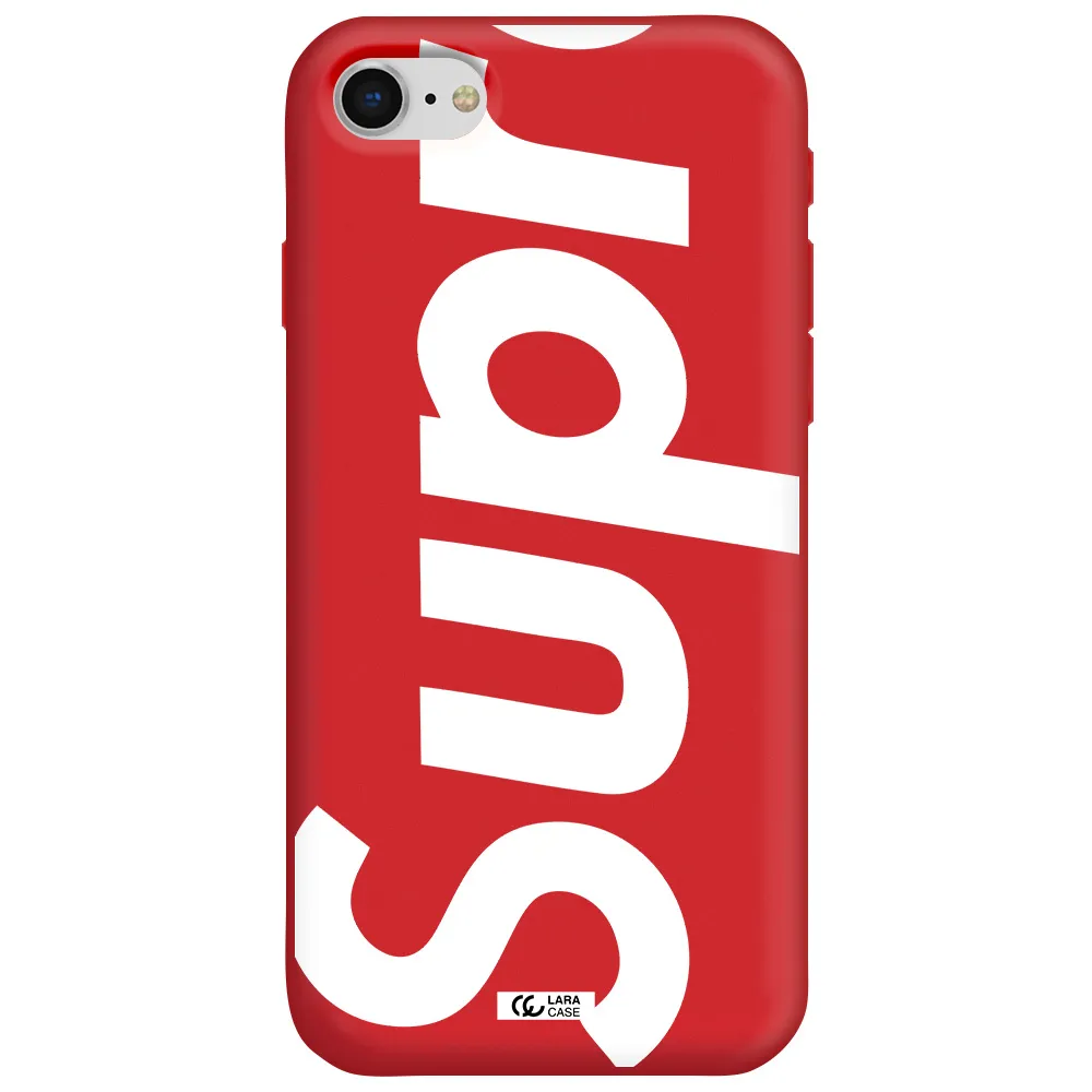 Big Supreme Apple iPhone se 2020 Silicone Imperial Red Case
