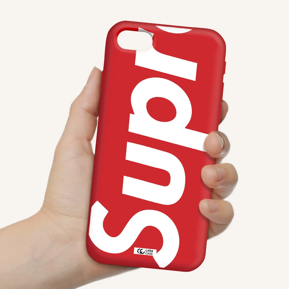 Big Supreme Apple iPhone se 2020 Silicone Imperial Red Case